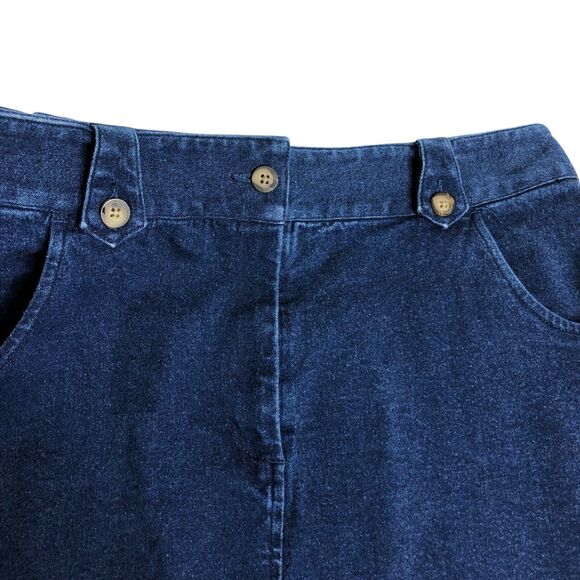 Vintage Westbound Skirt Womens 14 Denim Knee Length Modest Western Pockets Y2K - Picture 3 of 13